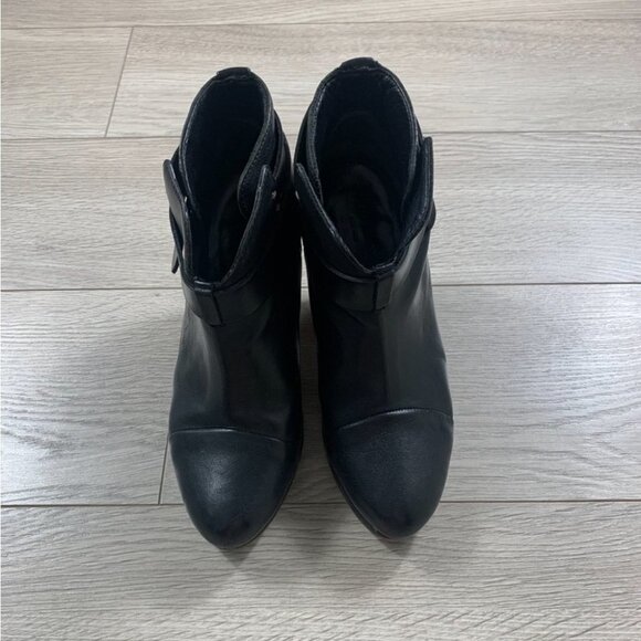 RAG & BONE Harrow Black Leather Ankle Boots - Picture 3 of 13
